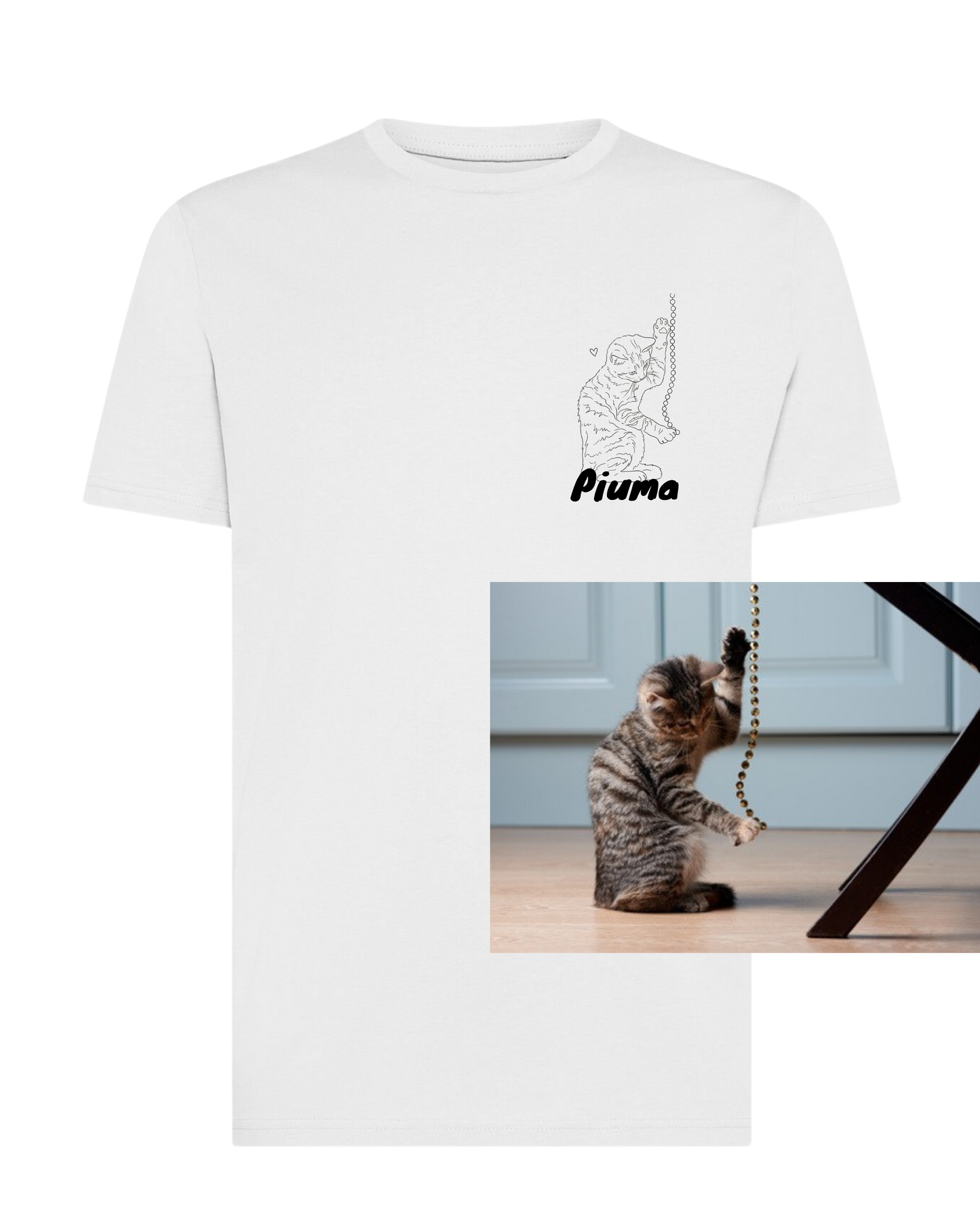 T-shirt custom gatto
