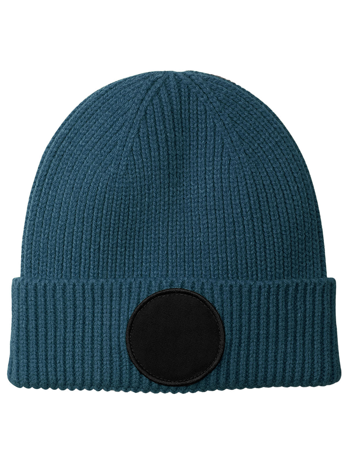 Circular patch beanie