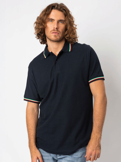 Italy tricolor polo shirt