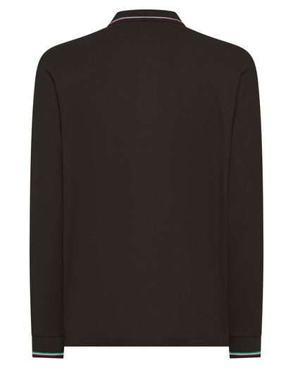 Men's long-sleeve polo shirt