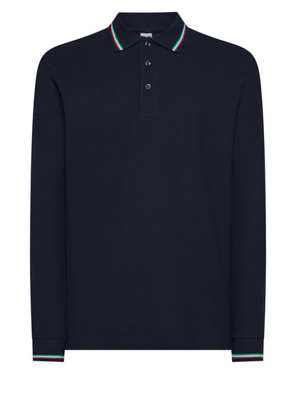 Men's long-sleeve polo shirt