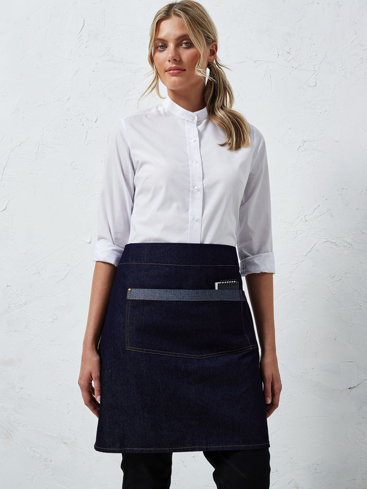 Medium-length Denim Apron