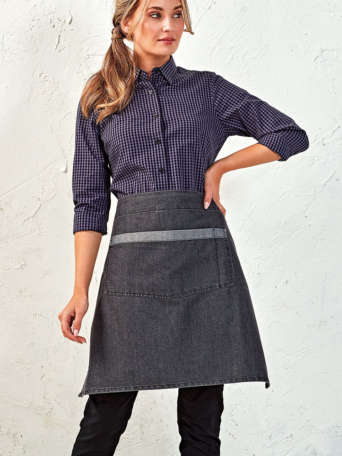 Medium-length Denim Apron