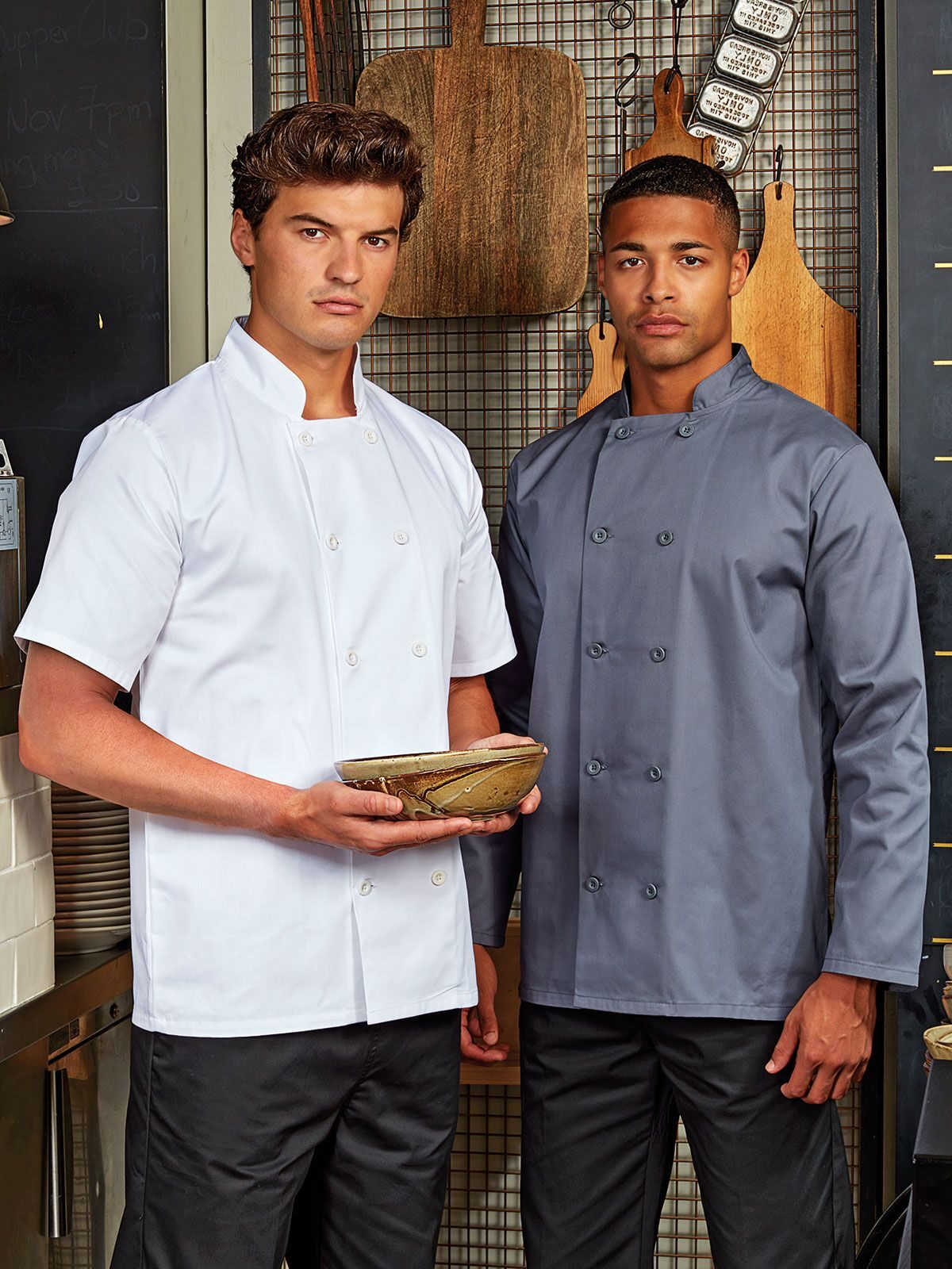 Short-sleeved chef jacket